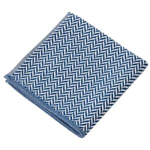 楠橋紋織 ハンカチタオル わた音 ヘリンボン ネイビー 約25×25cm 1-65608-86-KON｜hapitize