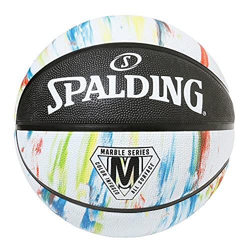 SPALDING(スポルディング) バスケットボール マーブル ブラック×ホワイト 7号球 84-4...