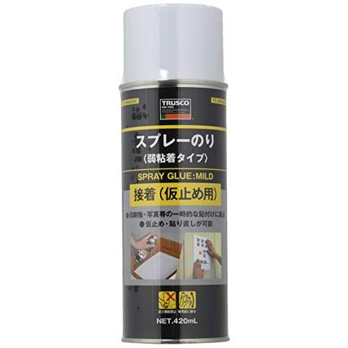 TRUSCO(トラスコ) スプレーのり 弱粘着タイプ 420ml TC-SN420C