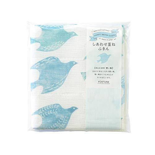 藤栄(FUJIEI) ハッピーモチーフ しあわせ重ね ふきん 青い鳥 30×30cm KF-001 ...