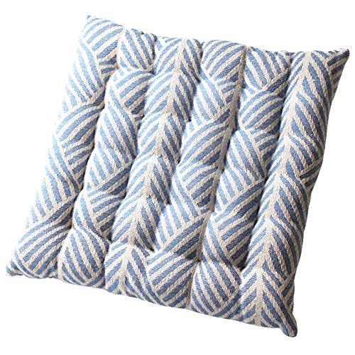 萩原 シートクッション 座布団 ネイビー 約40X40cm 「クラック」 綿100%