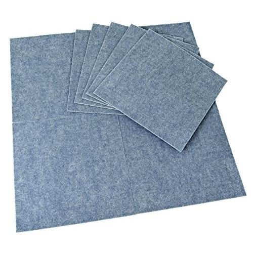 ワタナベ工業 国産タイルカーペット 吸着ぴたマット ループ 9枚組 30X30cm ブルー