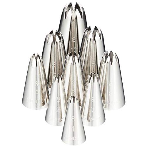 遠藤商事 業務用 ケース入 口金セット 花 8切 No.1~8・10 (9個セット) 18-8ステン...