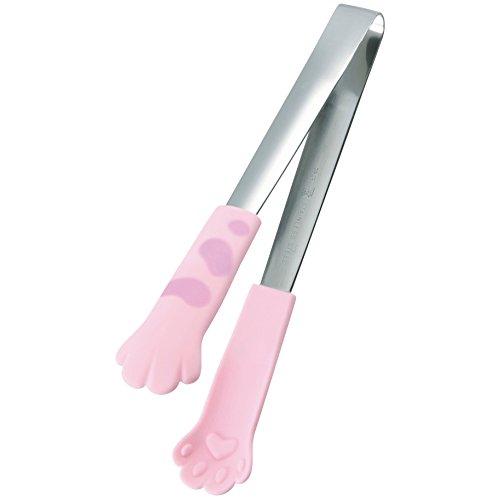 田辺金具 ちびにゃんこトング 桃たま 2556 ピンク 全長120ｘ幅20mm(板厚:1.0mm)