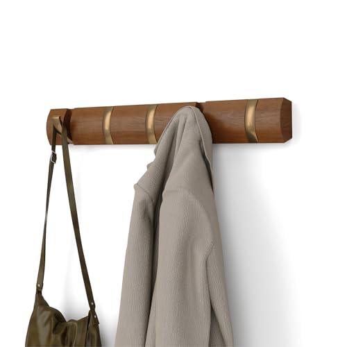 umbra 壁掛けフック ウォールハンガー 収納 フック 木製 23188501227 ウォルナット...