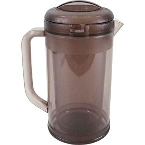 本間冬治工業 ノンウェットピッチャー 1.7L スモークブラウン 日本製 ウォーターピッチャー 二重構造 結露防止 水筒 業務用 PPT371｜川西ストア