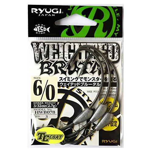 RYUGI(リューギ) リューギ HWB078 ウェイテッド ブルータル フック 6/0. 釣り針