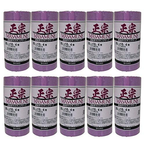 カモ井加工紙 建築塗装用マスキングテープ 正宗 (まさむね) 幅30mm×長さ18m 4巻×10パッ...