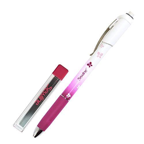Sewline ソーライン 布用 シャープペンシル ・ 替芯 セット 0.9mm 黒 消しゴム 付き...