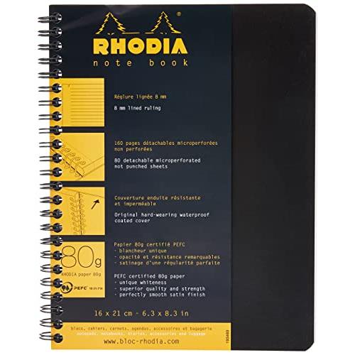 RHODIA(ロディア) ロディア ダブルリングノート A5 クラシック 160ページ 横罫 ミシン...