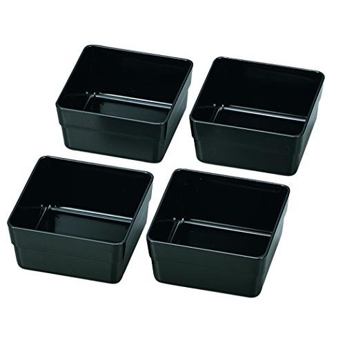 日本製 HAKOYA たつみや 15.0重箱用仕切り小鉢4個セット 黒 56010