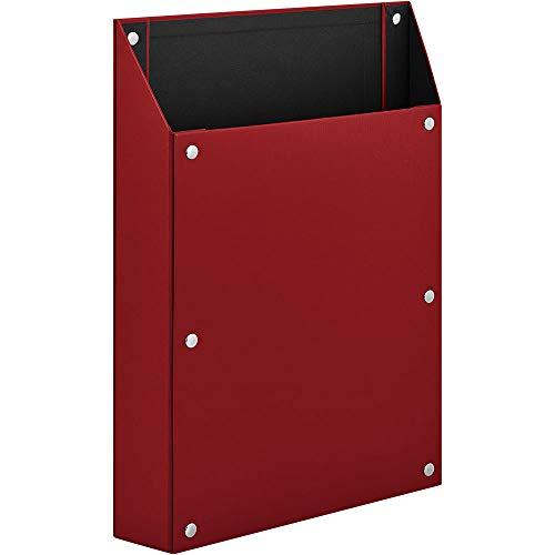 キングジム 書類ボックス マグケース マグネット付 A4タテ 赤 4755-R
