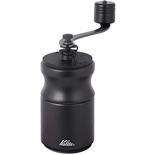 カリタ Kalita コーヒーミル 木製 丈夫な鋳鉄製カッター KH-10BK ブラック 粗さ調整可...