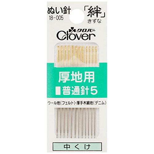 Clover 絆 きずな 厚地用普通針5 G5 12本入り 18-005
