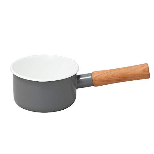 野田琺瑯 ミルクパン ホーロー 12cm ガス火対応 グレー 日本製 クルール CL-12MGR