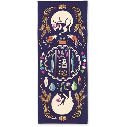 Miyamoto-Towel 宮本 kenema 日本製 手ぬぐい 注染 趣味道楽 酔い猫 インテリ...