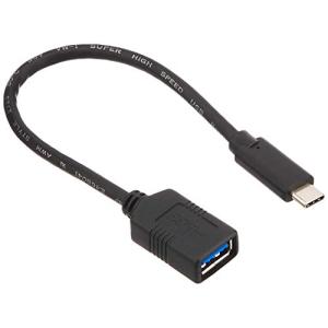 バッファロー BUFFALO USB3.1Gen1変換ケーブル(AメスtoC)0.15m ブラック BSUAMC311015BK｜hapitize