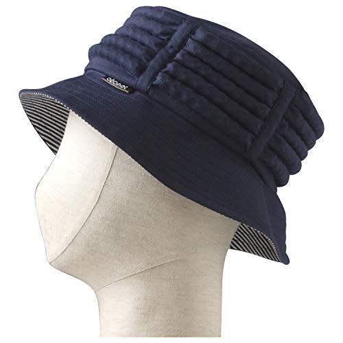 特殊衣料 保護帽 abonet+JARI ハットストライプ No.2080 フリー ネイビー