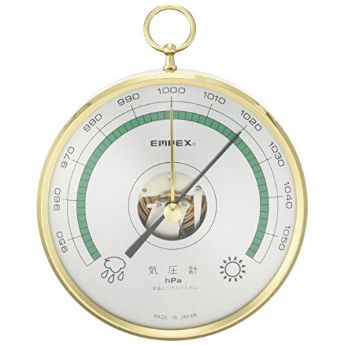 エンペックス気象計 予報官(気圧計) BA-654 ゴールド 直径13cm