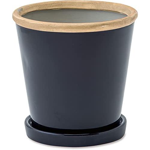 POSH LIVING(ポッシュリビング) グロッシーポット チャコール サイズ：約φ16 H16....