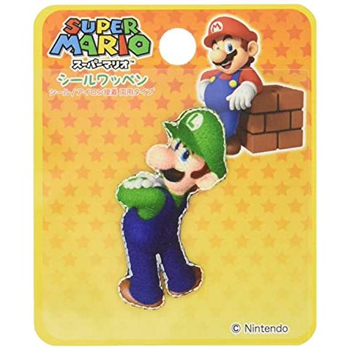 稲垣服飾 スーパーマリオ シールワッペン ルイージ シール・アイロン接着 両用 MRS014