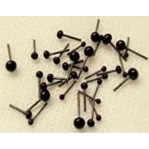 CHENGYIDA 300個入り（150双）(3サイズ 2mm/3mm/4mm 混合) さし目 黒ピ...