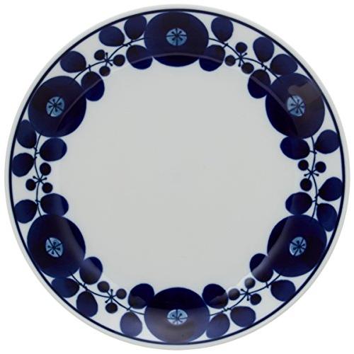 白山陶器(Hakusan Porcelain) プレート 青 ブルーム リース M 約19.5cm ...
