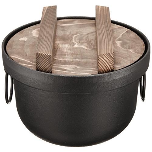 池永鉄工 ご飯鍋 3合炊 IH対応 炊飯 日本製 ブラック 312714