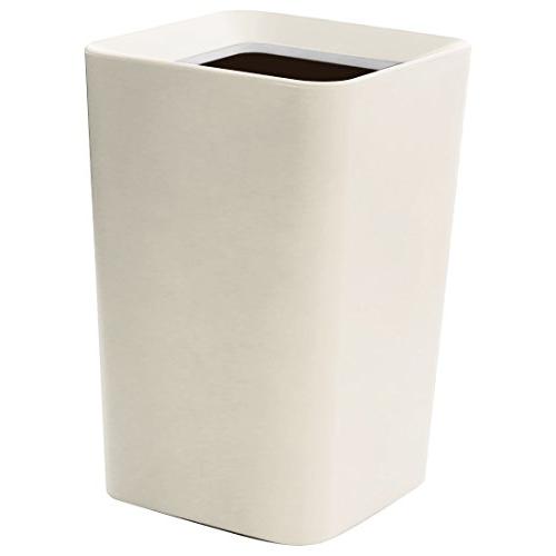 アスベル フタなしゴミ箱 リビング 6.6L ルクレールCV角型 ゴミ袋が見えにくい 白 A6212