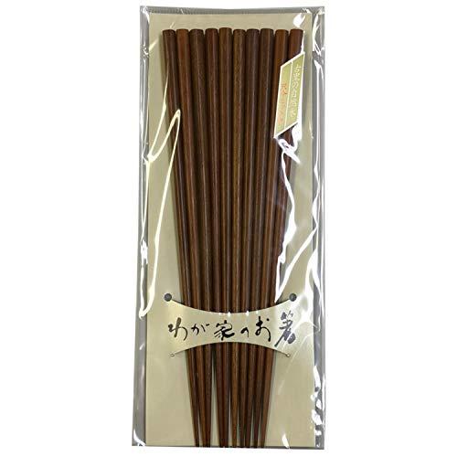 箸 客用箸 細口 鉄木 5膳入 来客用 22.5cm