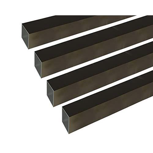 安田 アルミ角パイプ 1m 1.0x10x10mm ブロンズ 4本組