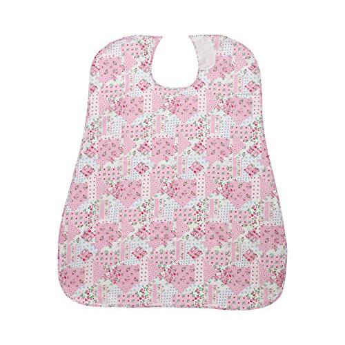 介援隊 食事用エプロン CX-01002 パッチワークピンク