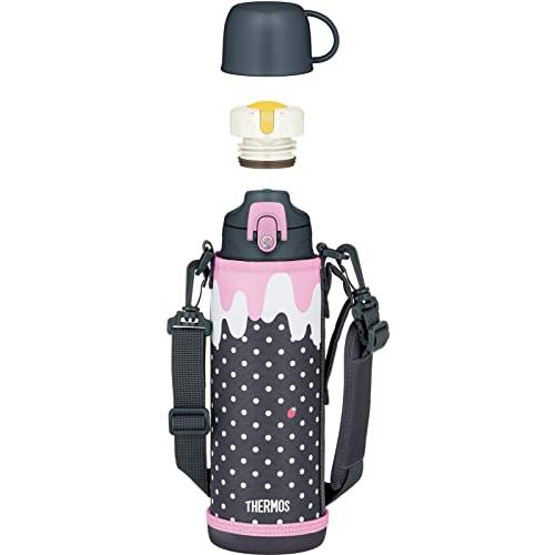サーモス 水筒 真空断熱2ウェイボトル 1L/1.03L グレーピンク 直飲み コップ付き 子供用 ...
