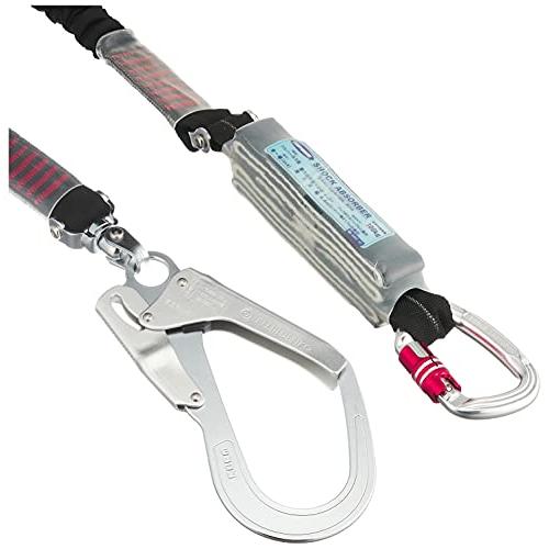 [藤井電工] 新規格 フルハーネス用ランヤード ノビロン 伸縮ロープ式 ブラック 黒 シングルランヤ...