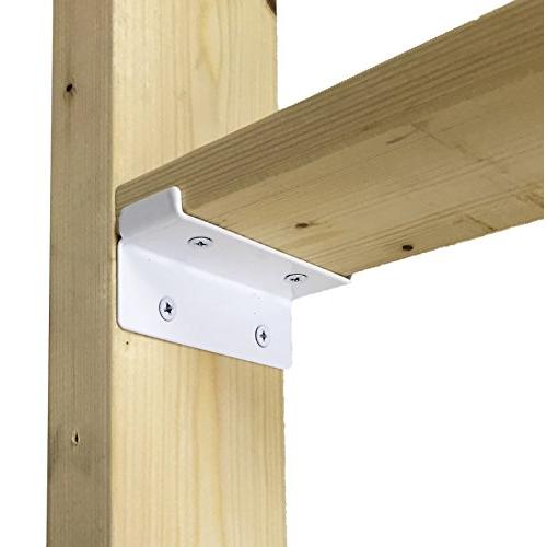 和気産業 Walist ウォリスト 棚受金具 1枚用 白 89mm 棚 壁面 収納 WAT-004 ...