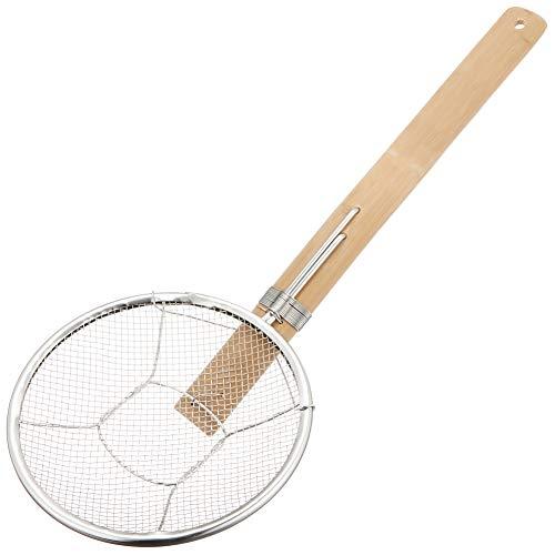 遠藤商事 業務用 竹柄そば揚 18cm 横柄 18-8ステンレス ASB6818