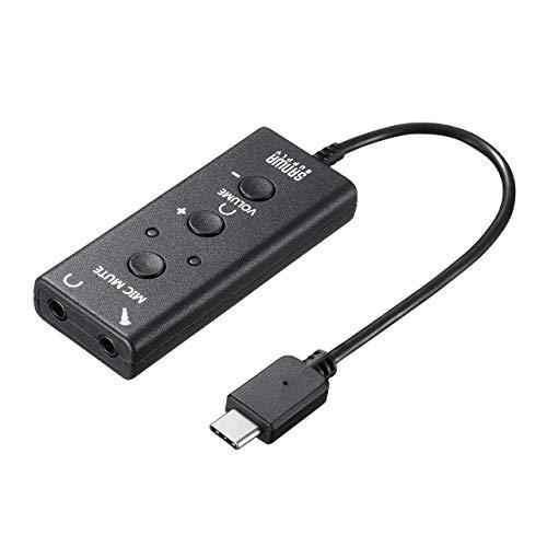 サンワサプライ USBオーディオ変換アダプタ(Type-C-3.5mmステレオミニジャック) MM-...