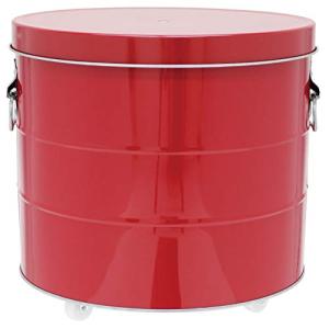 渡辺金属工業 オバケツ ライスストッカー 20kg キャスター付 レッド RS20R｜hapitize