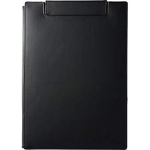 キングジム クリップボード レザフェス 合皮 カバー付 A4ヨコ 黒 1932LU-BK