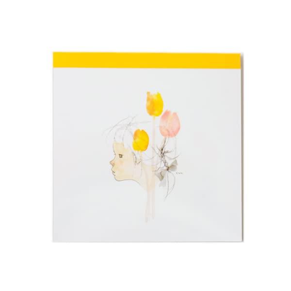 Green Flash いわさきちひろ メモ帳 メモパッド スクエア オレンジ CH-002