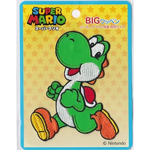 稲垣服飾 スーパーマリオビックワッペン ヨッシー シールアイロン接着 両用 MRX002