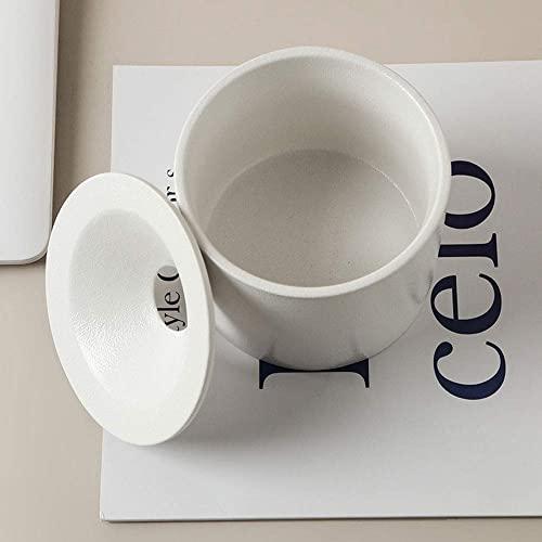 MYHYLDZ 灰皿 ふた付き 大容量 おしゃれセラミック灰皿 蓋付き はいざら (円型) (ホワイ...