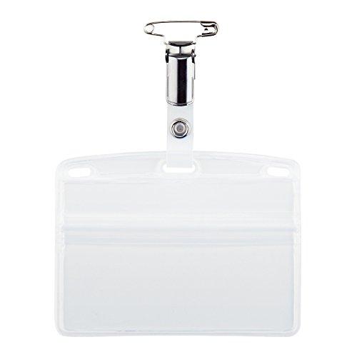 オープン工業 名札 金属クリップ式 タッグ名札 ソフトケース 名刺サイズ 10枚 NT-6