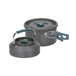 武田コーポレーション 【キャンプ・鍋・ケトル・軽量】 グレー 18×18×11cm アウトドア調理器セット SH20-NK2｜hapitize