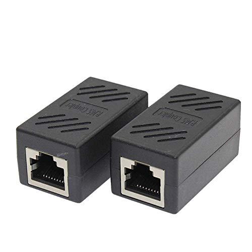 LUYING RJ45 LANケーブル用中継コネクタ RJ45 延長 アダプタ メス-メス ギガビッ...