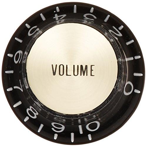 SCUD ハットノブ、メタルトップ、ボリューム、インチサイズ ブラック/ゴールドキャップ KB-13...