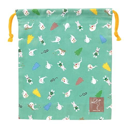 学研ステイフル せなけいこ ランチ袋 Lサイズ 巾着 お弁当袋 めがねうさぎ K10074