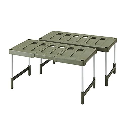 Belca 日本製 収納棚 クローゼット・押入れフリーラック 伸縮タイプ 2台入り 幅76.5~93...