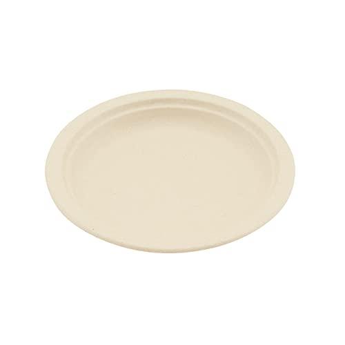 大黒工業 紙皿 未晒しバガス 約φ18×1.6cm 3290067 50枚入