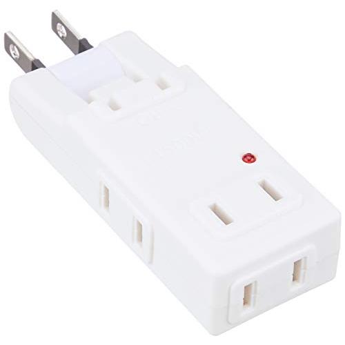 オーム(OHM) 雷に強いマイクロタップ 4個口 白 [品番]00-6969